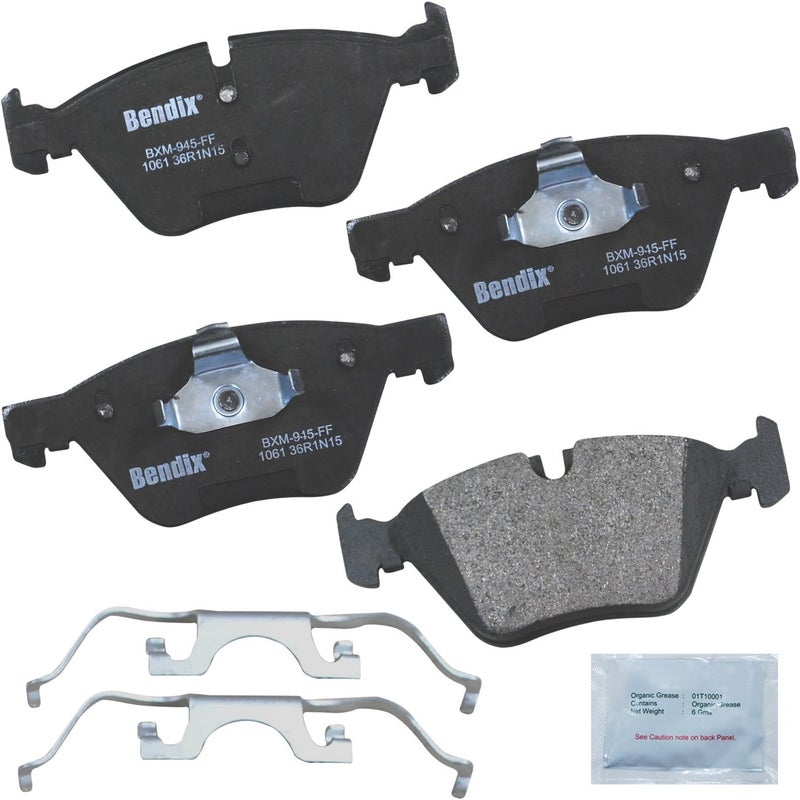 Bendix Priority1 CFM1061 Semi-Metallic Front Brake Pads for Select Models BMW 120i, 125i, 128i, 325i, 325xi, 328i, 328xi, 330i, 330xi, 335xi, 525i, X1, Z4 - Image 1